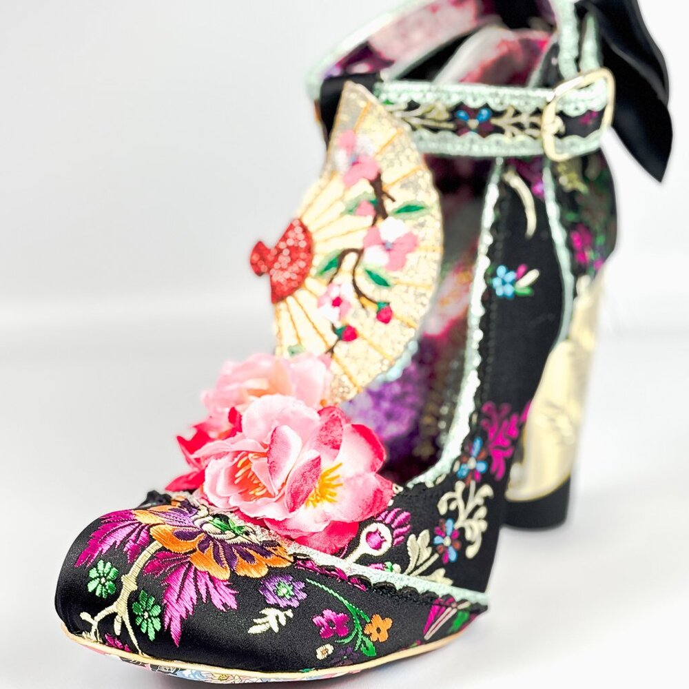 Irregular Choice Blossom Bunny Black Floral Heels – Size 40 / UK 7 – Rare - Picture 3 of 8
